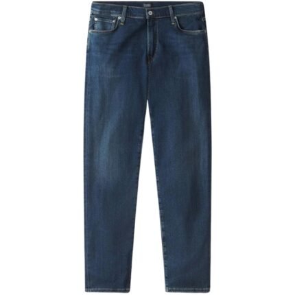 Ecliporia Dark Wash Straight Fit Denim Jeans for Classic Everyday Comfort and Style